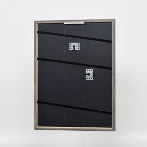 Effetto cornice in legno massiccio profilo 25 noce marrone 30x45 cm vetro museale