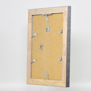 Effetto cornice in legno massiccio profilo 28 argento 30x45 cm vetro acrilico