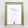 Effetto cornice in legno massiccio profilo 28 oro 30x45 cm vetro acrilico