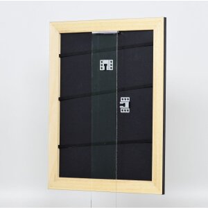Struttura in legno massiccio effetto Profile 30 nero 30,5x91,5 cm vetro trasparente