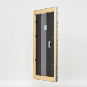 Cornice in legno effetto profilo 94 argento 30,5x91,5 cm vetro normale