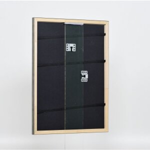 Telaio effetto legno profilo 2070 vetro antiriflesso 30,5x91,5 cm argento
