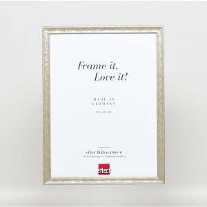 Telaio effetto legno profilo 2070 vetro antiriflesso 30,5x91,5 cm argento