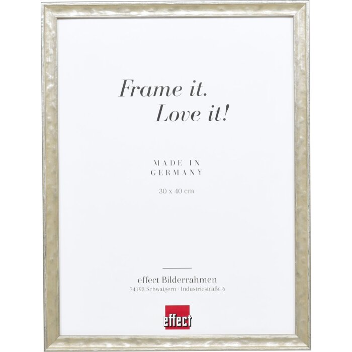 Telaio in legno effetto profilo 2070 vetro acrilico 30,5x91,5 cm argento