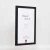 Cornice in legno effetto profilo 33 nero 30,5x91,5 cm vetro museale
