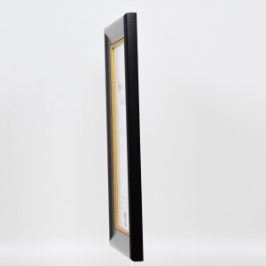 Telaio effetto legno profilo 95 nero 35x100 cm vetro acrilico