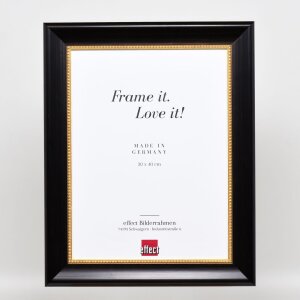 Telaio effetto legno profilo 95 nero 35x100 cm vetro acrilico