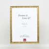 Cornice in legno effetto profilo 2070 vetro museo 35x100 cm oro