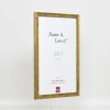 Cornice in legno effetto profilo 2070 vetro museo 35x100 cm oro