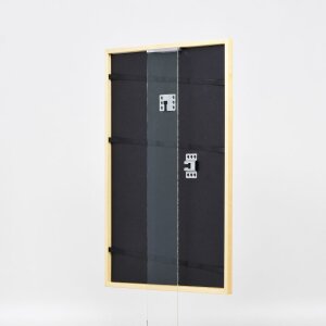 Effetto cornice in legno massello profilo 20 blu 35x50 cm vetro normale