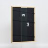 Effetto Telaio in legno massiccio Profilo 22 marrone-oro 35x50 cm Vetro acrilico