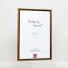 Effetto Telaio in legno massiccio Profilo 22 marrone-oro 35x50 cm Vetro acrilico
