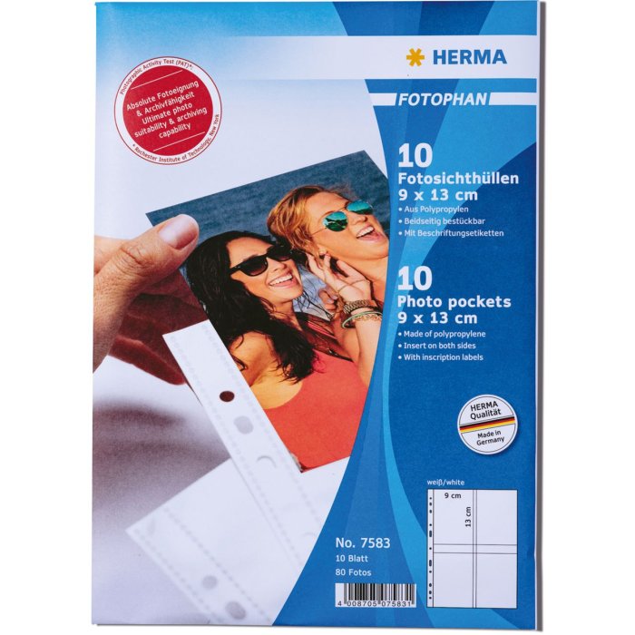 buste trasparenti in photophane herma 9x13cm altezza bianco 10 buste
