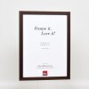 Telaio effetto legno profilo 33 wengé 35x50 cm vetro antiriflesso