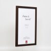 Telaio effetto legno profilo 33 wengé 35x50 cm vetro antiriflesso
