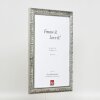Telaio effetto legno profilo 94 argento 35x50 cm vetro antiriflesso