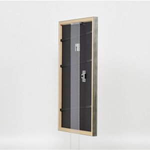 Telaio effetto legno profilo 2070 vetro antiriflesso 35x50 cm argento