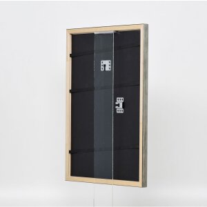 Telaio effetto legno profilo 2070 vetro antiriflesso 35x50 cm argento