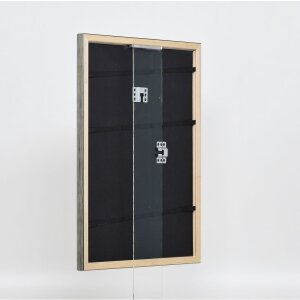 Telaio effetto legno profilo 2070 vetro antiriflesso 35x50 cm argento