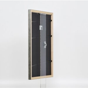 Telaio effetto legno profilo 2070 vetro antiriflesso 35x50 cm argento