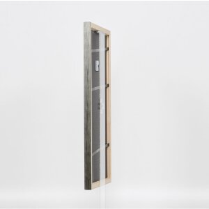Telaio effetto legno profilo 2070 vetro antiriflesso 35x50 cm argento
