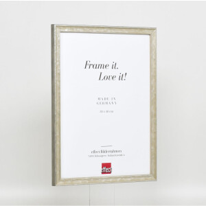 Telaio effetto legno profilo 2070 vetro antiriflesso 35x50 cm argento