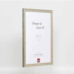 Telaio effetto legno profilo 2070 vetro antiriflesso 35x50 cm argento