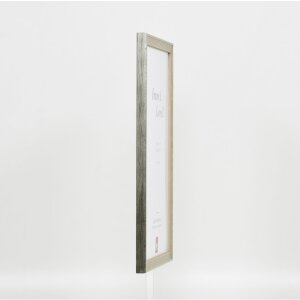 Telaio effetto legno profilo 2070 vetro antiriflesso 35x50 cm argento