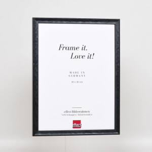 Telaio effetto legno profilo 2070 vetro antiriflesso 35x50 cm nero