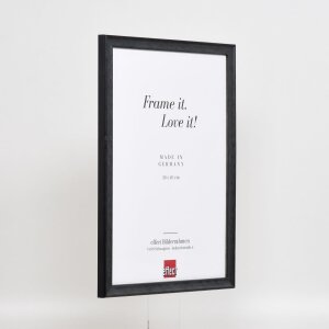 Telaio effetto legno profilo 2070 vetro antiriflesso 35x50 cm nero