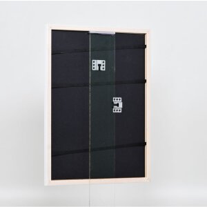 Telaio effetto legno profilo 2070 vetro antiriflesso 35x50 cm bianco