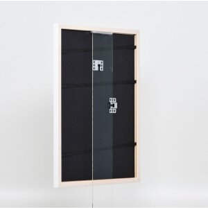 Telaio effetto legno profilo 2070 vetro antiriflesso 35x50 cm bianco