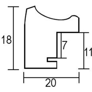 Telaio effetto legno profilo 2070 vetro antiriflesso 35x50 cm bianco