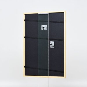 Effetto cornice in legno massiccio profilo 20 nero 35x50 cm vetro museo