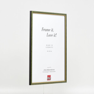 Telaio effetto legno profilo 23 verde 40x40 cm vetro antiriflesso