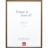 Telaio effetto legno profilo 23 noce marrone 40x40 cm vetro antiriflesso