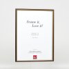 Telaio effetto legno profilo 23 noce marrone 40x40 cm vetro antiriflesso