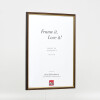 Telaio effetto legno profilo 23 noce marrone 40x40 cm vetro antiriflesso