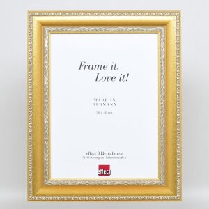 Cornice effetto barocco Profilo 31 oro 40x40 cm Vetro antiriflesso