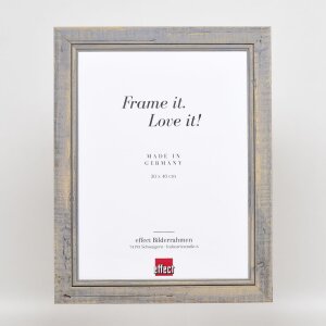 Cornice in legno massiccio effetto 2240 Grigio 40x40 cm Vetro acrilico