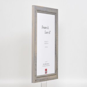 Cornice in legno massiccio effetto 2240 Grigio 40x40 cm Vetro acrilico