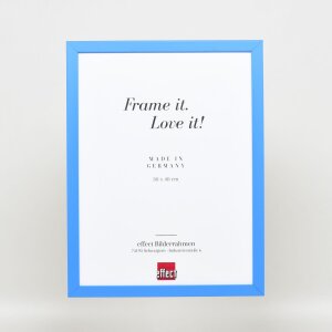 Cornice in legno Top Cube 40x40 cm vetro museale blu