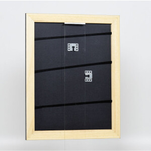 Effetto cornice in legno massiccio profilo 30 nero 40x40 cm vetro museo