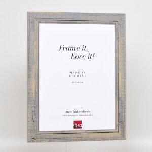 Cornice in legno massiccio effetto 2240 Grigio 40x40 cm Vetro Museo