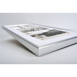 Cornice da galleria in plastica GALERIA per 3 x 10x15 cm - argento