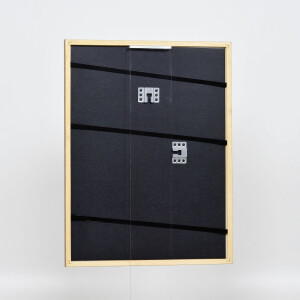 Struttura in legno massiccio effetto profilo 22 marrone-oro 40x50 cm vetro antiriflesso
