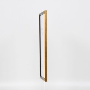 Struttura in legno massiccio effetto profilo 22 marrone-oro 40x50 cm vetro antiriflesso