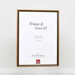 Struttura in legno massiccio effetto profilo 22 marrone-oro 40x50 cm vetro antiriflesso