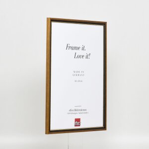 Struttura in legno massiccio effetto profilo 22 marrone-oro 40x50 cm vetro antiriflesso