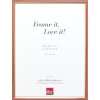 Effetto cornice in legno profilo 23 rosso 40x50 cm vetro acrilico